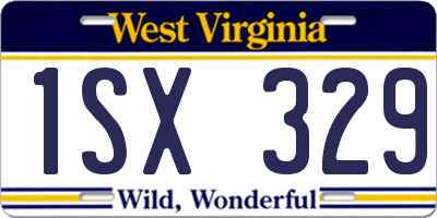 WV license plate 1SX329