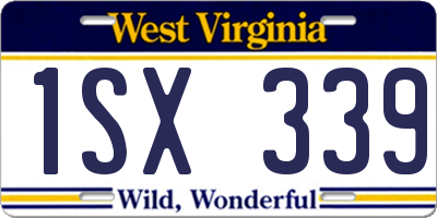 WV license plate 1SX339