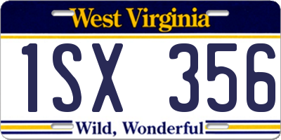 WV license plate 1SX356