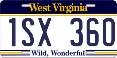 WV license plate 1SX360