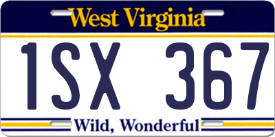 WV license plate 1SX367