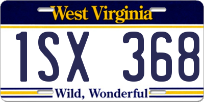 WV license plate 1SX368