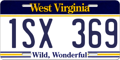 WV license plate 1SX369