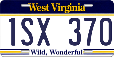 WV license plate 1SX370
