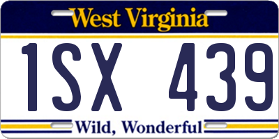 WV license plate 1SX439