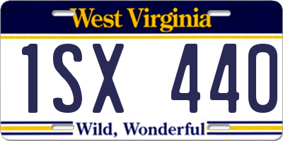 WV license plate 1SX440
