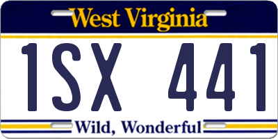 WV license plate 1SX441