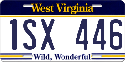 WV license plate 1SX446