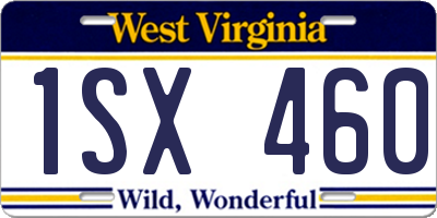 WV license plate 1SX460