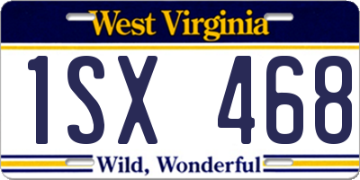 WV license plate 1SX468