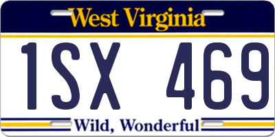 WV license plate 1SX469