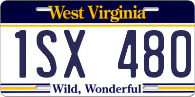 WV license plate 1SX480