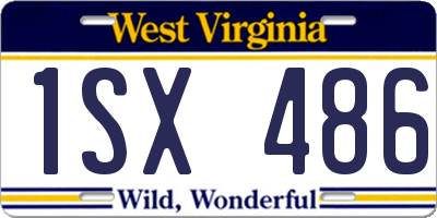 WV license plate 1SX486
