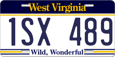 WV license plate 1SX489