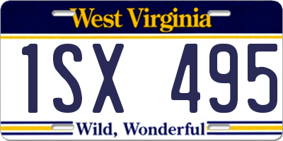 WV license plate 1SX495