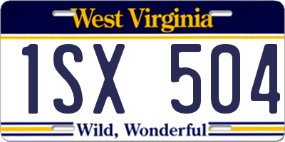 WV license plate 1SX504