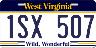 WV license plate 1SX507