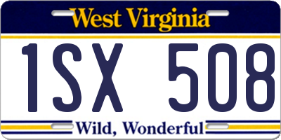 WV license plate 1SX508