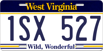 WV license plate 1SX527