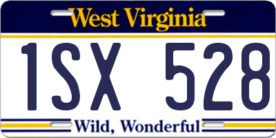 WV license plate 1SX528