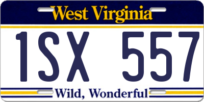 WV license plate 1SX557