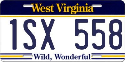 WV license plate 1SX558