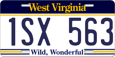 WV license plate 1SX563