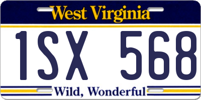 WV license plate 1SX568