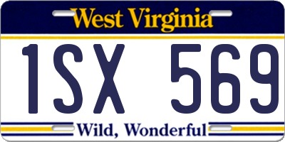 WV license plate 1SX569