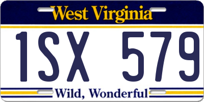 WV license plate 1SX579