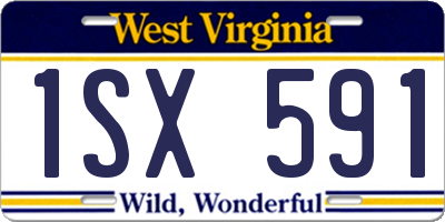 WV license plate 1SX591
