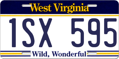 WV license plate 1SX595