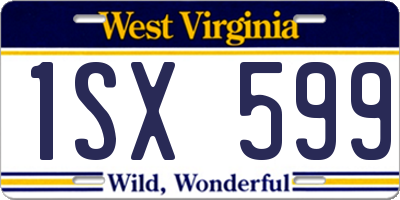 WV license plate 1SX599