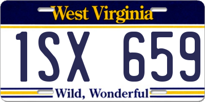 WV license plate 1SX659