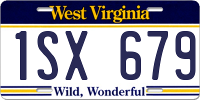 WV license plate 1SX679