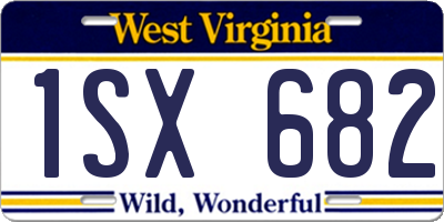 WV license plate 1SX682