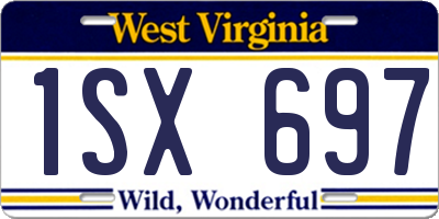 WV license plate 1SX697