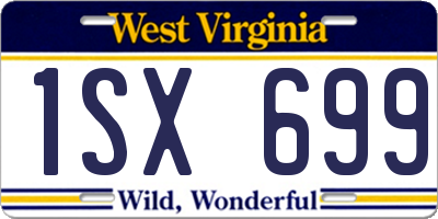 WV license plate 1SX699