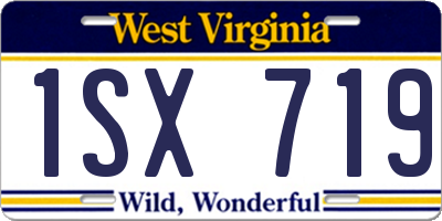 WV license plate 1SX719