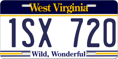 WV license plate 1SX720