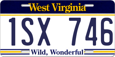 WV license plate 1SX746