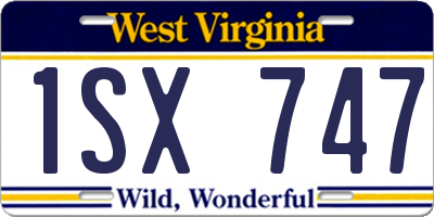 WV license plate 1SX747