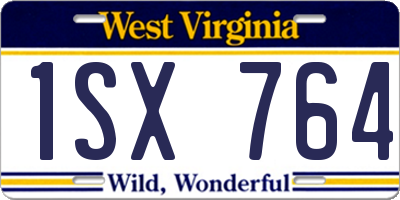 WV license plate 1SX764