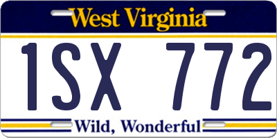 WV license plate 1SX772