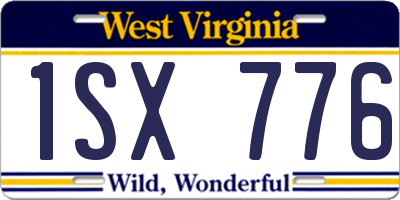 WV license plate 1SX776
