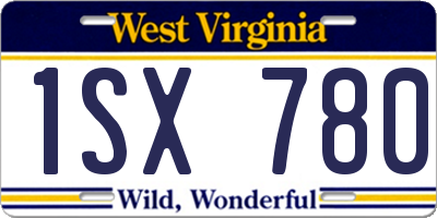 WV license plate 1SX780