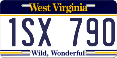 WV license plate 1SX790
