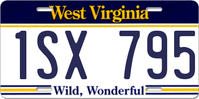WV license plate 1SX795