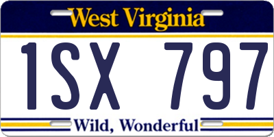 WV license plate 1SX797