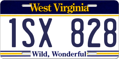 WV license plate 1SX828